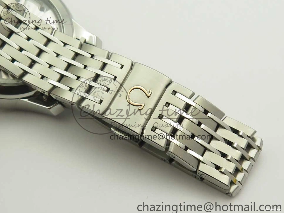 0403 De Ville Hour Vision 41mm SS VSF 1:1 Best Edition White Dial on SS Bracelet A8500 Super Clone Casual 7946